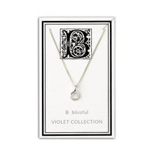 Load image into Gallery viewer, B - Blissful - Little Letter Tag Necklace