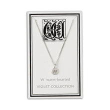 Load image into Gallery viewer, W - Warm-Hearted - Little Letter Tag Necklace