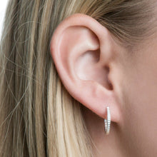 Load image into Gallery viewer, Beaded Hoop 925 Sterling Silver Earrings
