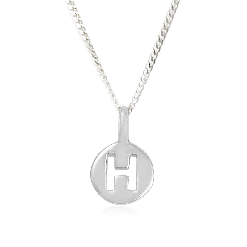 H - High-Spirited - Little Letter Tag Necklace