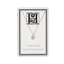 Load image into Gallery viewer, H - High-Spirited - Little Letter Tag Necklace
