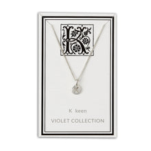 Load image into Gallery viewer, K - Keen - Little Letter Tag Necklace
