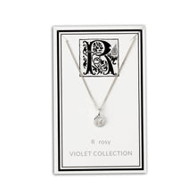 Load image into Gallery viewer, R - Rosy - Little Letter Tag Necklace
