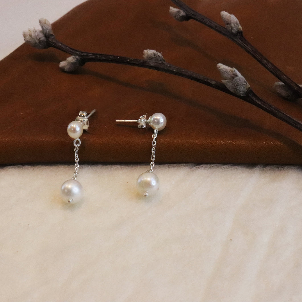 Pearl Dot Drop Earrings