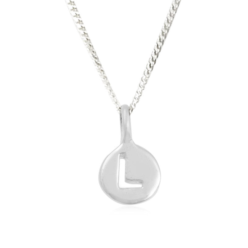 L - Lovely - Little Letter Tag Necklace