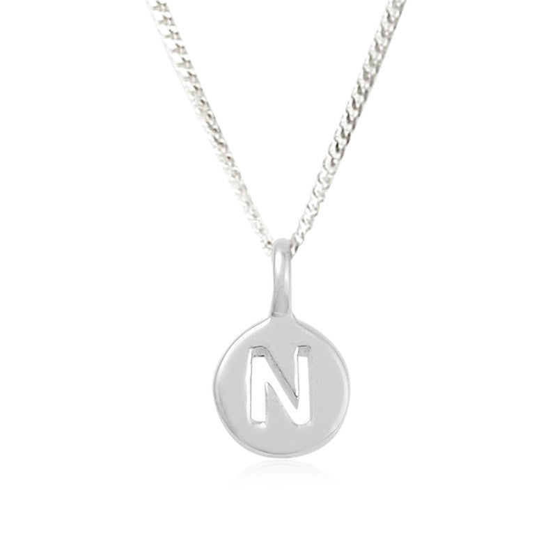 N - Natural - Little Letter Tag Necklace