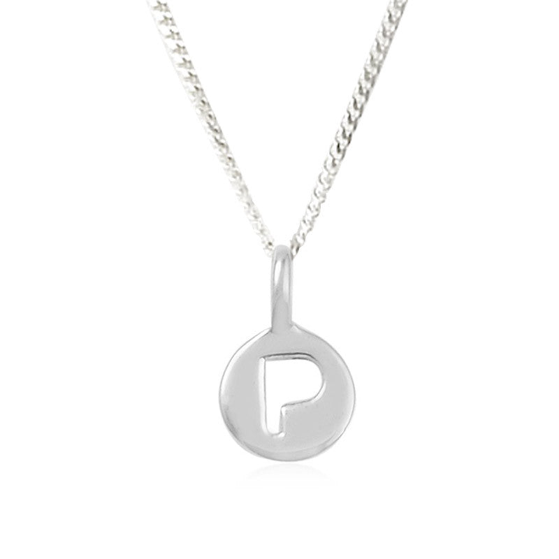 P - Peaceful - Little Letter Tag Necklace