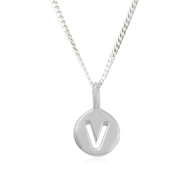 V - Visionary - Little Letter Tag Necklace