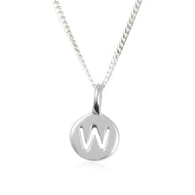 Load image into Gallery viewer, W - Warm-Hearted - Little Letter Tag Necklace

