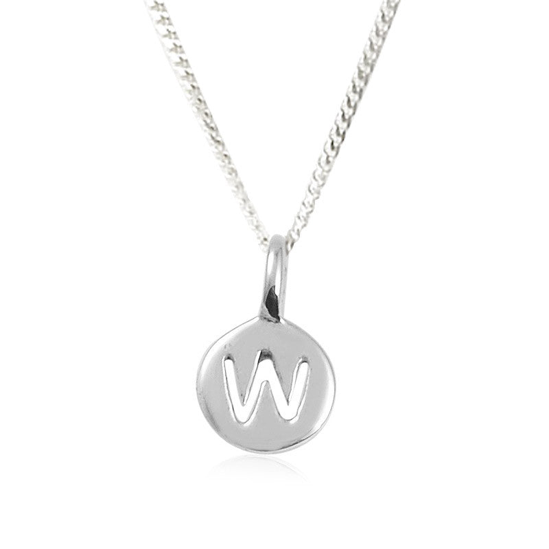 W - Warm-Hearted - Little Letter Tag Necklace